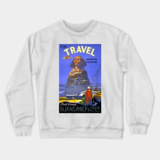 Vintage Travel Poster For Travel Anywhere everywhere Egypt Crewneck Sweatshirt